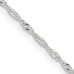 Sterling Silver 1.4mm Singapore Chain With 4in ext.