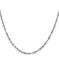 Sterling Silver 2.25mm Singapore Chain