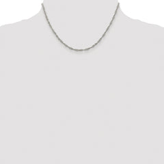 Sterling Silver Rhodium-plated 2.25mm Singapore Chain