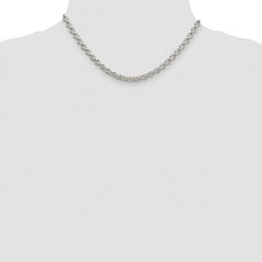 Sterling Silver Rhodium-plated 5mm Rolo Chain