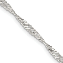 Sterling Silver 3mm Singapore Chain