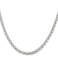 Sterling Silver Rhodium-plated 4.6mm Rolo Chain