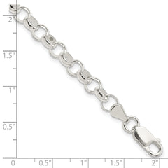 Sterling Silver 6.0mm Belcher Light Bracelet