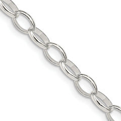 Sterling Silver 5mm Fancy Rolo Chain