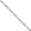 Sterling Silver Rhodium-plated 4mm Pave Flat Figaro Chain