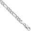 Sterling Silver Rhodium-Plated 5.5mm Pav‚ Flat Figaro Chain, 7–30 Inch - Sophia Jewelers
