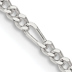 Sterling Silver 2.25mm Figaro Chain