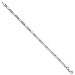 Sterling Silver Rhodium-plated 3.5mm Figaro Chain