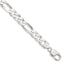Figaro Chain in Sterling Silver, 9mm, 8–36 Inch - Sophia Jewelers