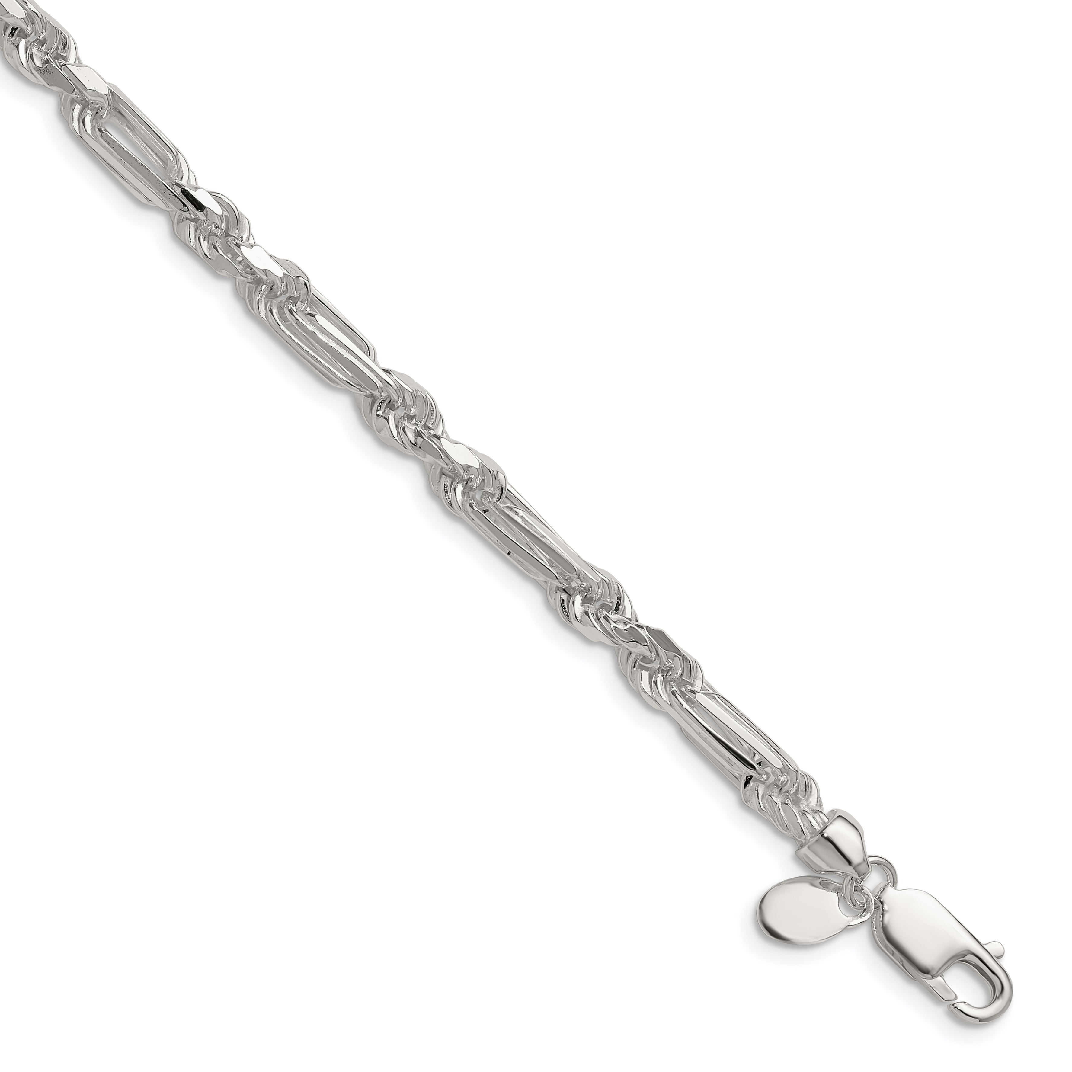 Sterling Silver 4.75mm D/C Figarope Chain