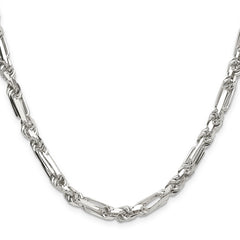 Sterling Silver 6mm D/C Figarope Chain
