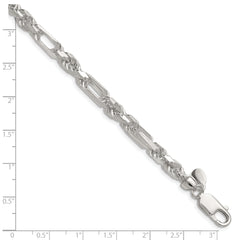 Sterling Silver 6mm D/C Figarope Chain
