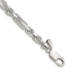 Sterling Silver 6mm D/C Figarope Chain