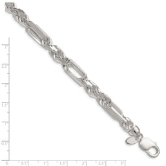 Sterling Silver 8mm D/C Figarope Chain