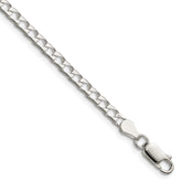 Sterling Silver 3.25mm D/C Square Curb Chain
