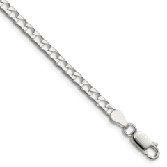 Sterling Silver 3.25mm D/C Square Curb Chain