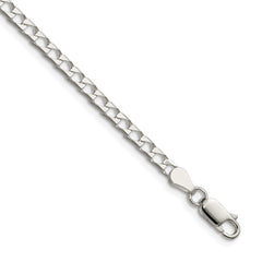 Sterling Silver 3.25mm D/C Square Curb Chain