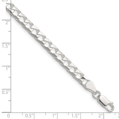 Sterling Silver 5mm D/C Square Curb Chain