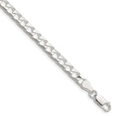 Sterling Silver 5mm D/C Square Curb Chain