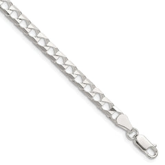 Sterling Silver 5mm D/C Square Curb Chain