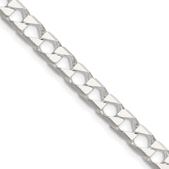 Sterling Silver 5.75mm D/C Square Curb Chain