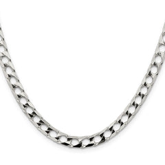Sterling Silver 6.25mm D/C Square Curb Chain