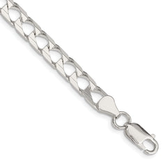 Sterling Silver 6.25mm D/C Square Curb Chain