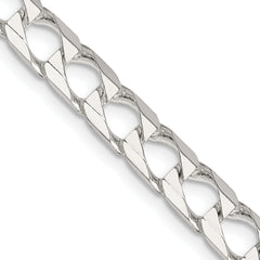 Sterling Silver 6.25mm D/C Square Curb Chain
