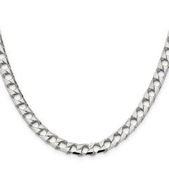 Sterling Silver 7.2mm D/C Square Curb Chain
