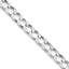 Sterling Silver Rhodium-plated 7.2mm D/C Square Curb Chain - Sophia Jewelers