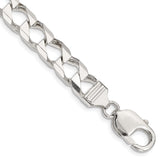 Sterling Silver 8.6mm D/C Square Curb Chain