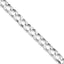 Sterling Silver Rhodium-plated 8.6mm D/C Square Curb Chain - Sophia Jewelers