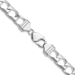 Sterling Silver 10.3mm D/C Square Curb Chain
