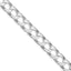 Sterling Silver Rhodium-plated 10.3mm D/C Square Curb Chain - Sophia Jewelers