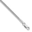 Sterling Silver Rhodium-plated 2.5mm Diamond-cut Round Franco Chain