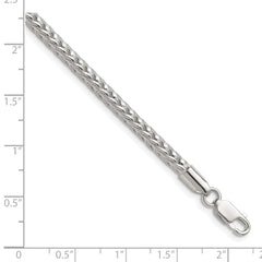 Sterling Silver 3.4mm Diamond-cut Round Franco Chain