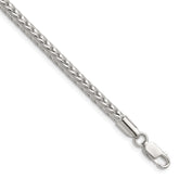 Sterling Silver 3.4mm Diamond-cut Round Franco Chain