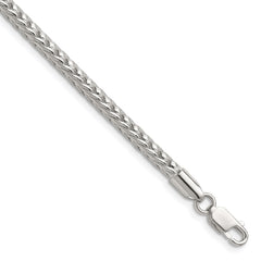 Sterling Silver 3.4mm Diamond-cut Round Franco Chain