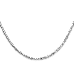 Sterling Silver Rhodium-plated 3.8mm Diamond-cut Round Franco Chain