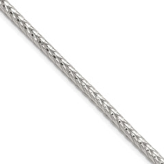 Sterling Silver 3.8mm Diamond-cut Round Franco Chain