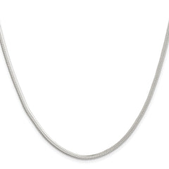 Sterling Silver 3.3mm Flat Oval Snake Chain