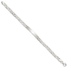 Sterling Silver Baby ID Curb Link Bracelet