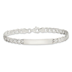 Sterling Silver Baby ID Curb Link Bracelet