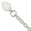 Sterling Silver Engraveable Heart Disc on Fancy Link Toggle Bracelet