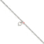 Hearts on Figaro Link Anklet in Sterling Silver - Sophia Jewelers