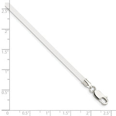 Sterling Silver 16inch 3mm Frosted Clear Rubber Cord Necklace