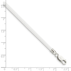 Sterling Silver 16inch 3mm White Rubber Cord Necklace