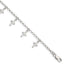 Cross Charms Children's Bracelet in Sterling Silver, 11mm, 5 Inch - Sophia Jewelers