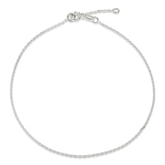 Sterling Silver 1mm Cable Chain 9 inch Plus 1 inch Extender - Total 10 inch Anklet