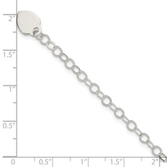 Sterling Silver Engraveable Heart Charm Bracelet